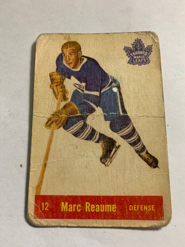 1957-58 Parkhurst hockey #12 Marc Reaume Toronto Maple Leafs dans Art et objets de collection  à Longueuil/Rive Sud