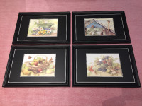 Home Decor Majorlein Bastin Vintage Art Frames Set of 4