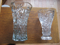 Vase en verre taillée