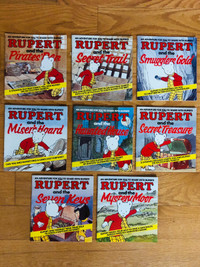 Set of 8 Vintage RUPERT Adventure Books 1986 Collectible