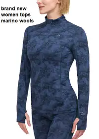 brand new in box: women marino wools tops base layered, size L