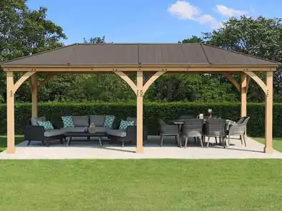 BRAND NEW IN BOX BEAUTIFUL 12 FT x 24 FT MERIDIAN GAZEBO , View more