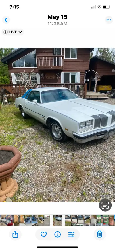 1976 olds cutlass Supreme 350 olds engine,automatic, air,tilt, cruise, new paint and pin stripping,...