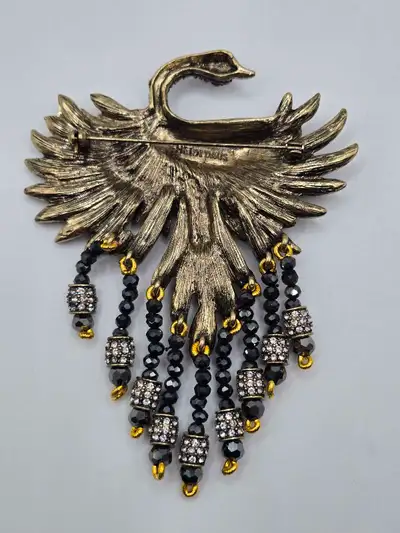 Beautiful swan brooch for sale! , View more