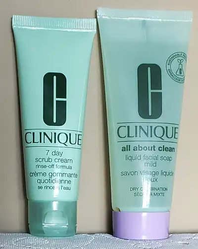 CLINIQUE 7 DAY SCRUB CREAM & ALL ABOUT CLEAN MILD CLEANSER, View more