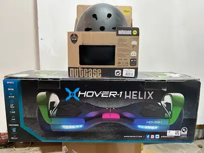 Hover-1 Helix Hoverboard, appears new, does not appear that unit has been removed from box. Comes wi...
