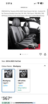 FREESOO Tacoma Seat Covers Mississauga / Peel Region Toronto (GTA) Preview