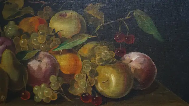 VINTAGE WOOD FRAME  - FRUIT PRINT in Arts & Collectibles in Mississauga / Peel Region - Image 8