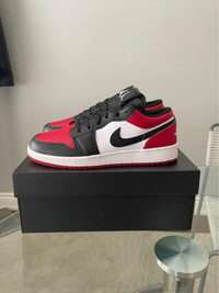 Jordan 1 Low Bred Toe - Size 10