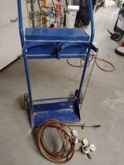 WELDING GAUGES AND CART, View more