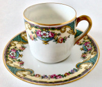 Antiquité (1894-1930) Tasse-soucoupe porcelaine Limoges France