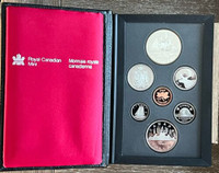 1987 Canada Proof Coin Set with double dollar (silver)