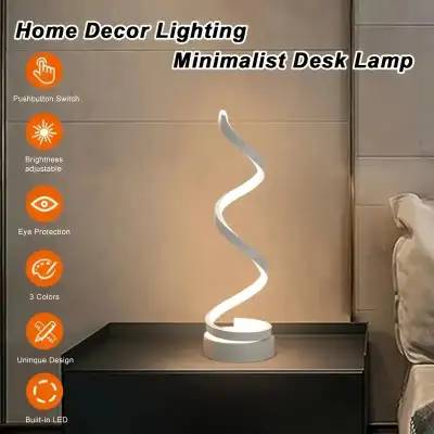 Spiral Table Lamp White ON SALE, View more