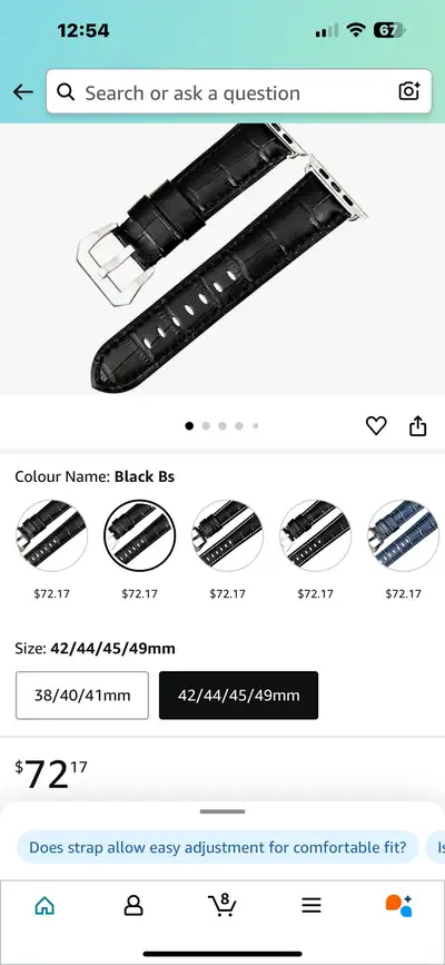 Elevate your Apple Watch with this BRAND NEW genuine leather band, compatible with 42mm and 44mm mod...