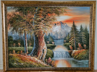 Scenic forest painting