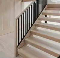 Solid Oak open tread stairs