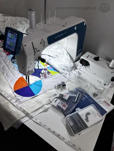 PFAFF PowerQuilter 1600 Longarm Quilting Machine + Table & Acces, View more