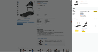 ProForm Pro 2000 Treadmill (PFTL13118.4) – Paid $3,500 LIKE NEW, View more