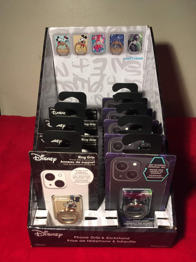 New Sealed Disney Phone Ring Hand Grip & Kickstand $10each in Cell Phone Accessories in Kawartha Lakes