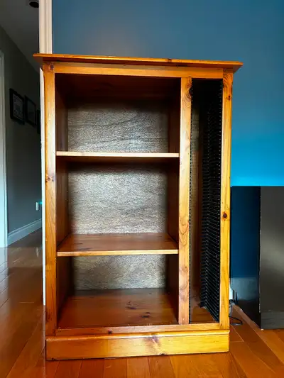 Classic Honey Pine Storage Unit with CD-DVD organizer, View more