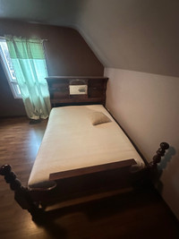 Queen size bed frame (wood)
