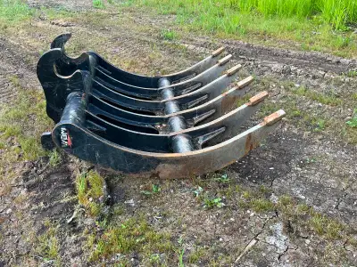 Weldco-beales 60” brush root rake, 100,000yield strength, Canadian made with premium steel, weldable...