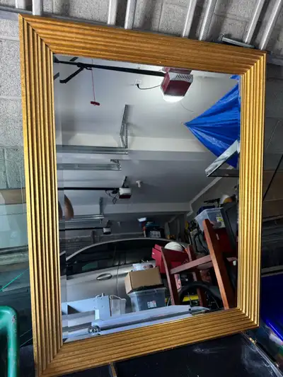 Gilded Gold Stepped frame Mirror, View more