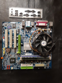 Gigabyte computer motherboard - with CPU and RAM