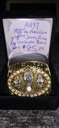 1988 SF 49ers Jerry Rice Replica Super Bowl Ring Out of Stock