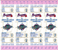 1992 Toronto Blue Jays World Series Tickets for Games in Atlanta