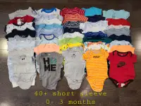 Baby boy clothes - short sleeve onesies (EUC)