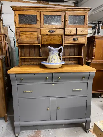 Vintage Bakers Cabinet precursor to the Hoosier, View more