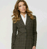 BNWT Wool Blend Check Blazer (M) From Le Chateau