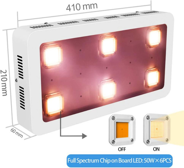 1800 Watt X6 Cob LED Grow Light Full Spectrum Plant Light in Indoor Lighting & Fans in Regina - Image 2