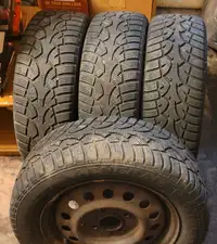 195/60R15 General Altimax Arctic Winter Tires with Rims/Covers