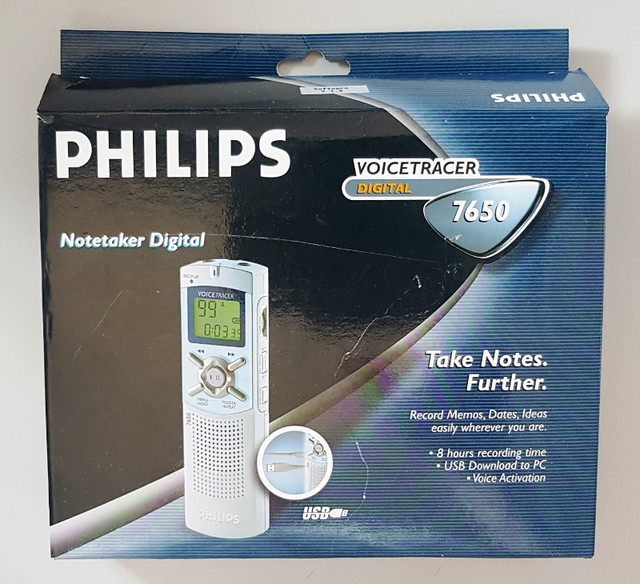 Philips 7650 Digital Voicetracer dans Haut-parleurs, écouteurs et micros  à Longueuil/Rive Sud