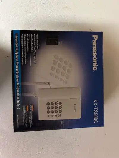 New Panasonic KX-TS500C white phone. Pick up in Stittsville