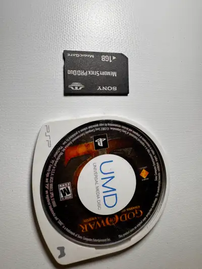 Sony PSP God of War Game and Sony 1GB Card, View more