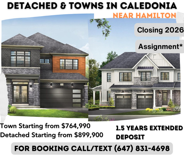 Detached & Towns near Hamilton (Caledonia) in Houses for Sale in Hamilton