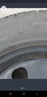 Used winter tires( 4).  225/55/R17 