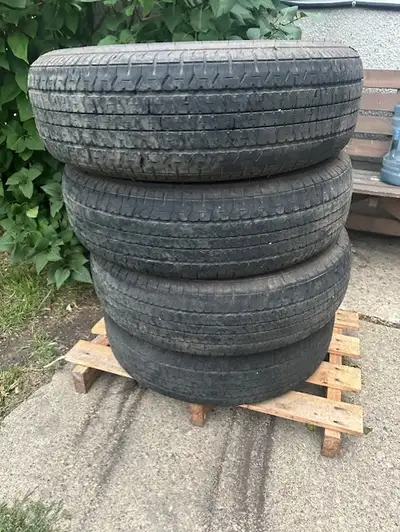 4-Goodyear Endurance standard trailer tires ST235/80R16 3 mm tread remaining (originally 6 mm) Pick...
