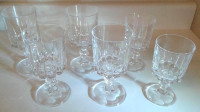 Set of 6 Wine/Sherry/Port Glasses (4 large, 2 smaller)