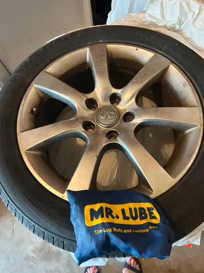 Original Infiniti Rims from a 2005 G35x. Fits tire size 215/55R17. $250 for all 4 rims with tires an...