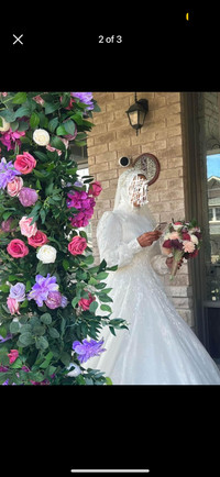 Ivory Hijabi Modest Wedding Dress