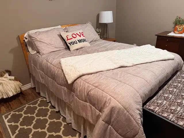 Full Size Bed with Night Stand in Beds & Mattresses in Cornwall - Image 4