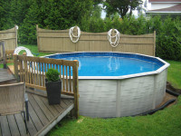 Like new 24 foot round above ground pool with propane heater