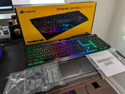 Corsair K70 RGB MK.2 Cherry MX Low Profile Red Switches Keyboard, View more