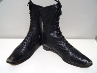 1800s VICTORIAN lace-up boots LADIES real deal STEAMPUNK costume