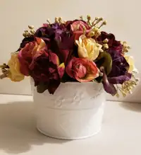 Beautiful flower arrangement, artificial roses, new