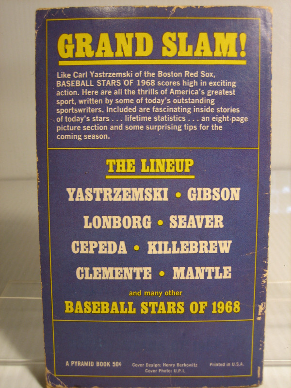 BASEBALL STARS OF 1968 GRAND SLAM SEAVER YASTRZEMSKI PAPER BACK in Arts & Collectibles in London - Image 2